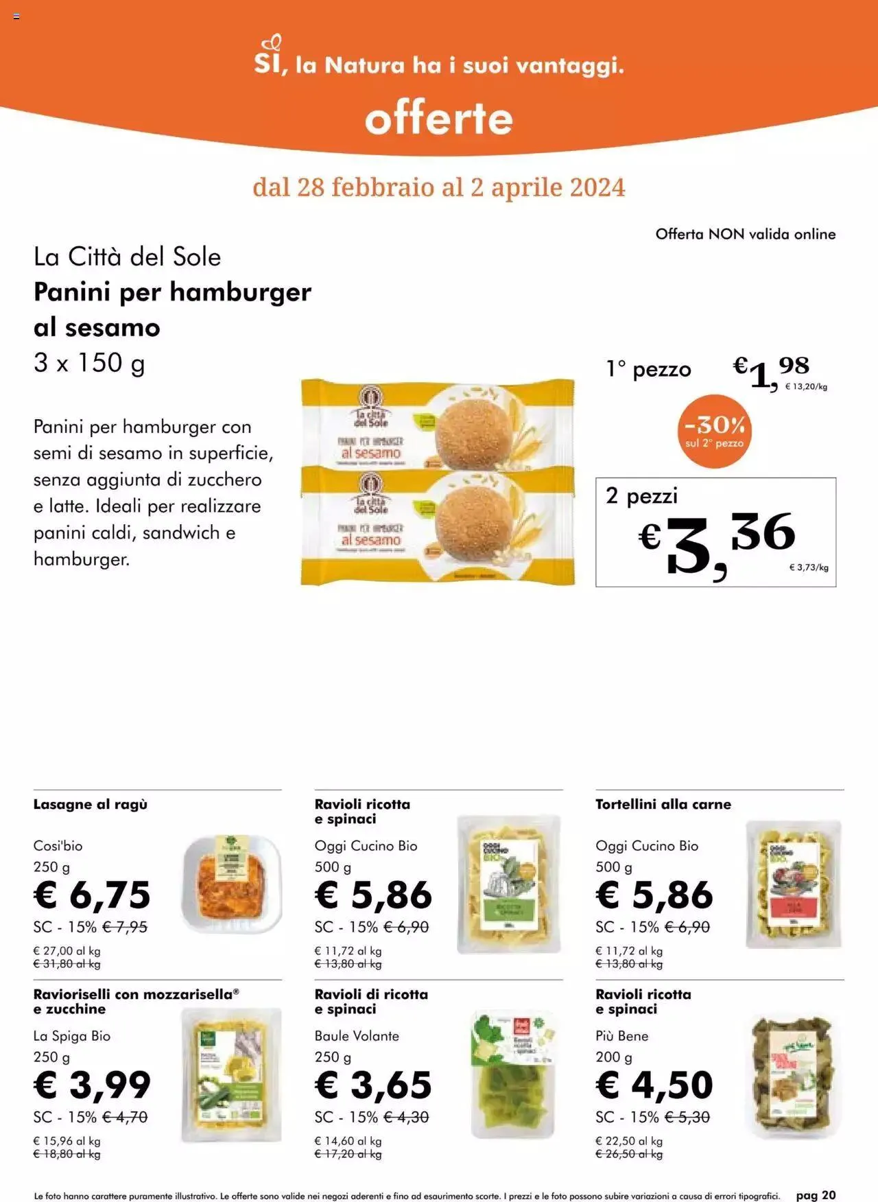Volantino Natura Sì da 28 febbraio a 2 aprile di 2024 - Pagina del volantino 20