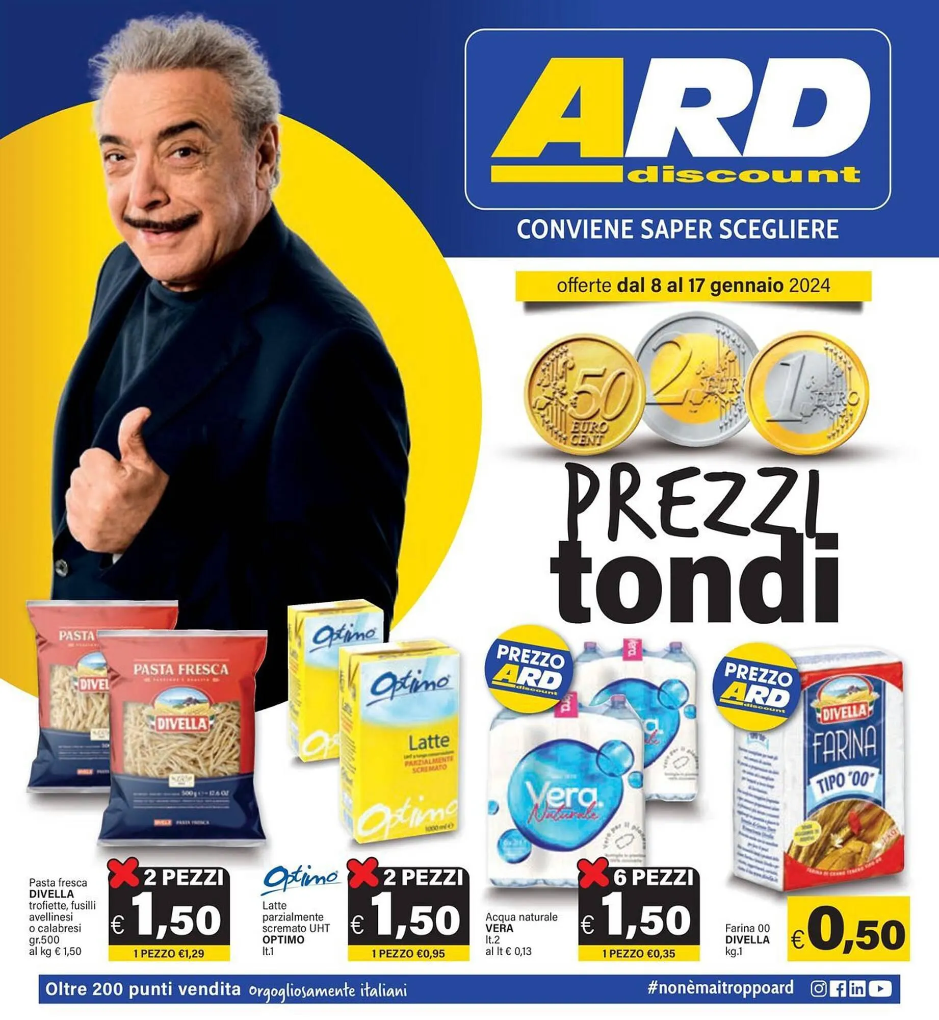 Volantino Ard Discount da 8 gennaio a 17 gennaio di 2024 - Pagina del volantino 1