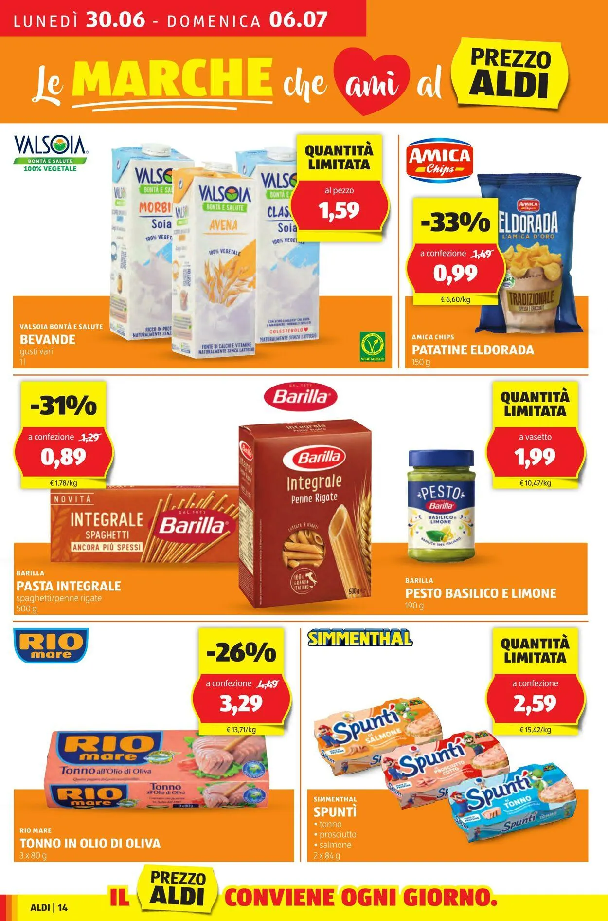 Aldi Volantino attuale da 30 giugno a 6 luglio di 2025 - Pagina del volantino 14