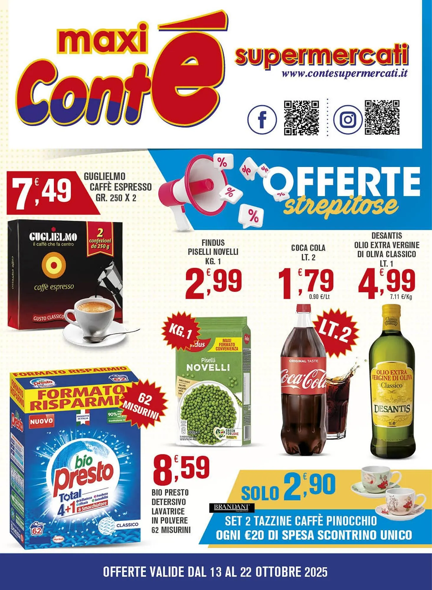 Volantino Conté Supermercati da 13 ottobre a 22 ottobre di 2025 - Pagina del volantino 1