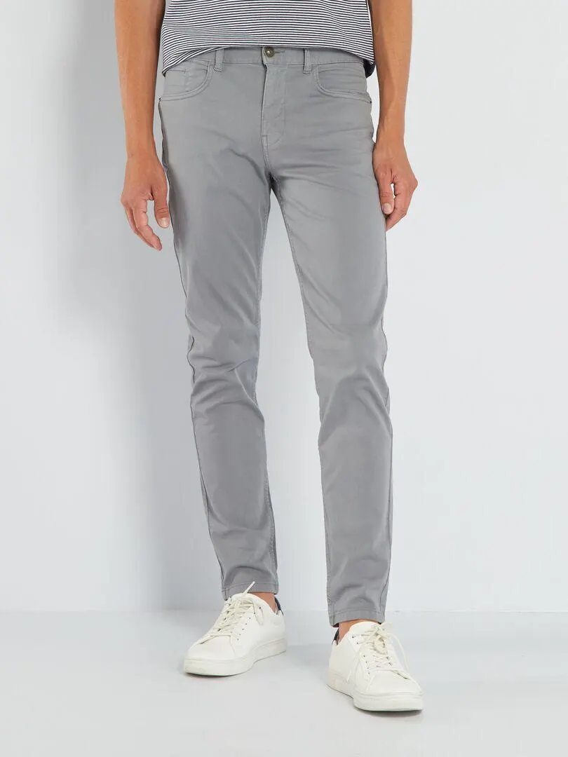 Pantaloni slim 5 tasche - L32 - BLU