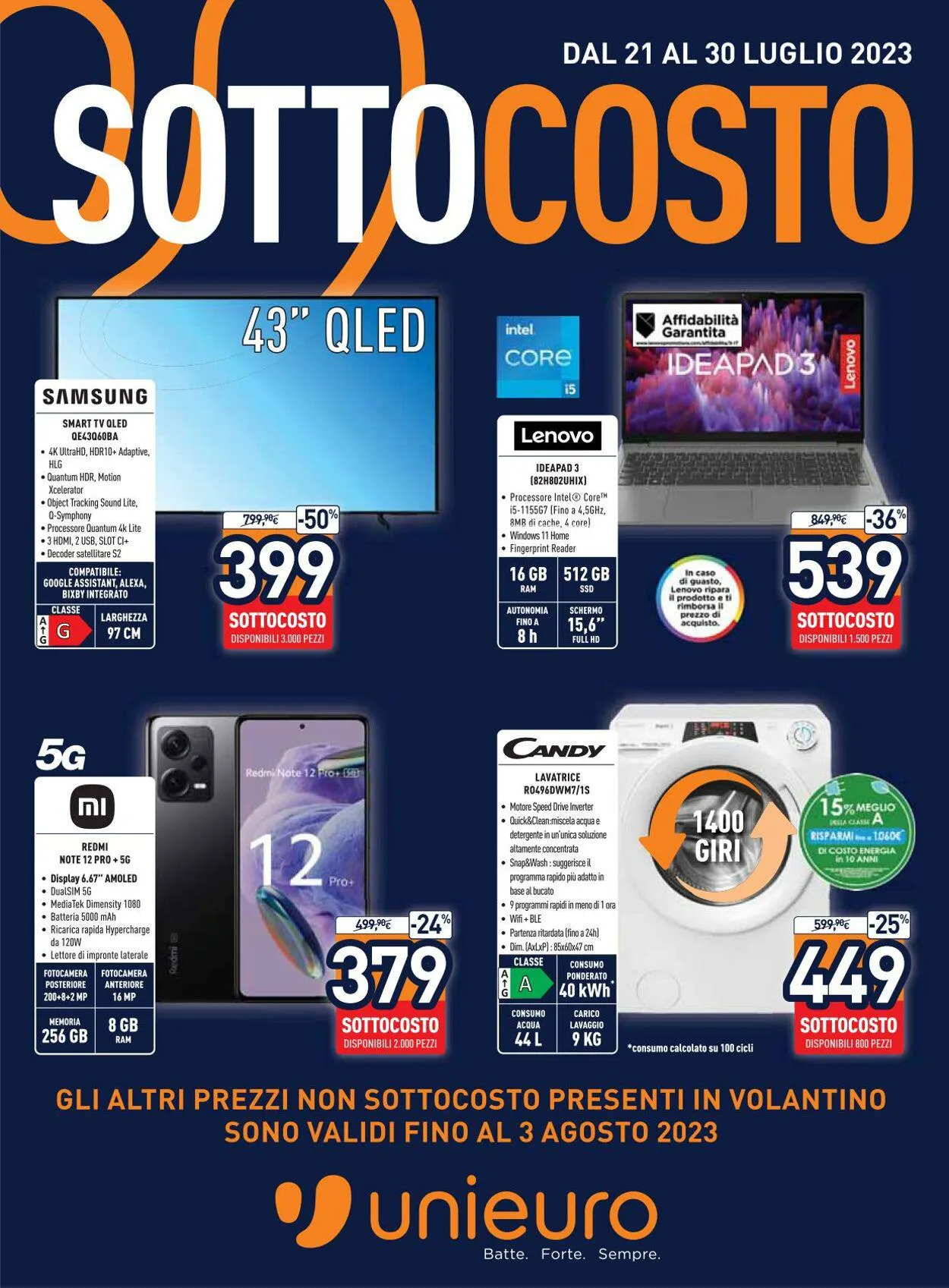 Unieuro da 21 luglio a 30 luglio di 2023 - Pagina del volantino 1