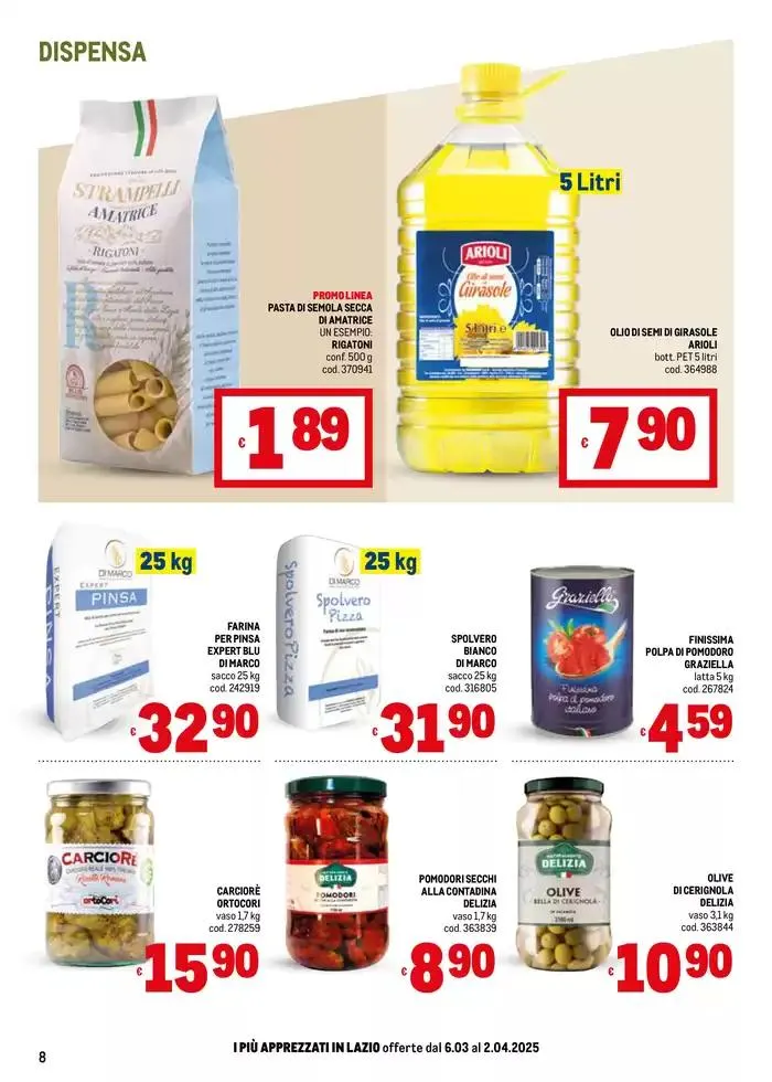 Sapori d'Italia -Lazio da 6 marzo a 2 aprile di 2025 - Pagina del volantino 8
