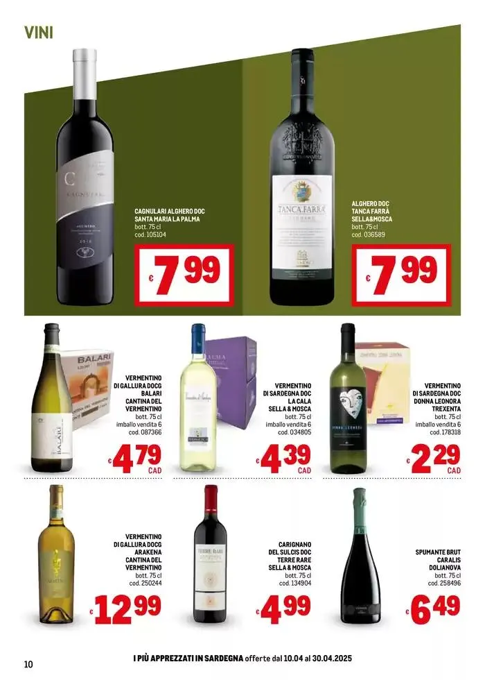 Sapori d'Italia -Sardegna da 10 aprile a 30 aprile di 2025 - Pagina del volantino 10