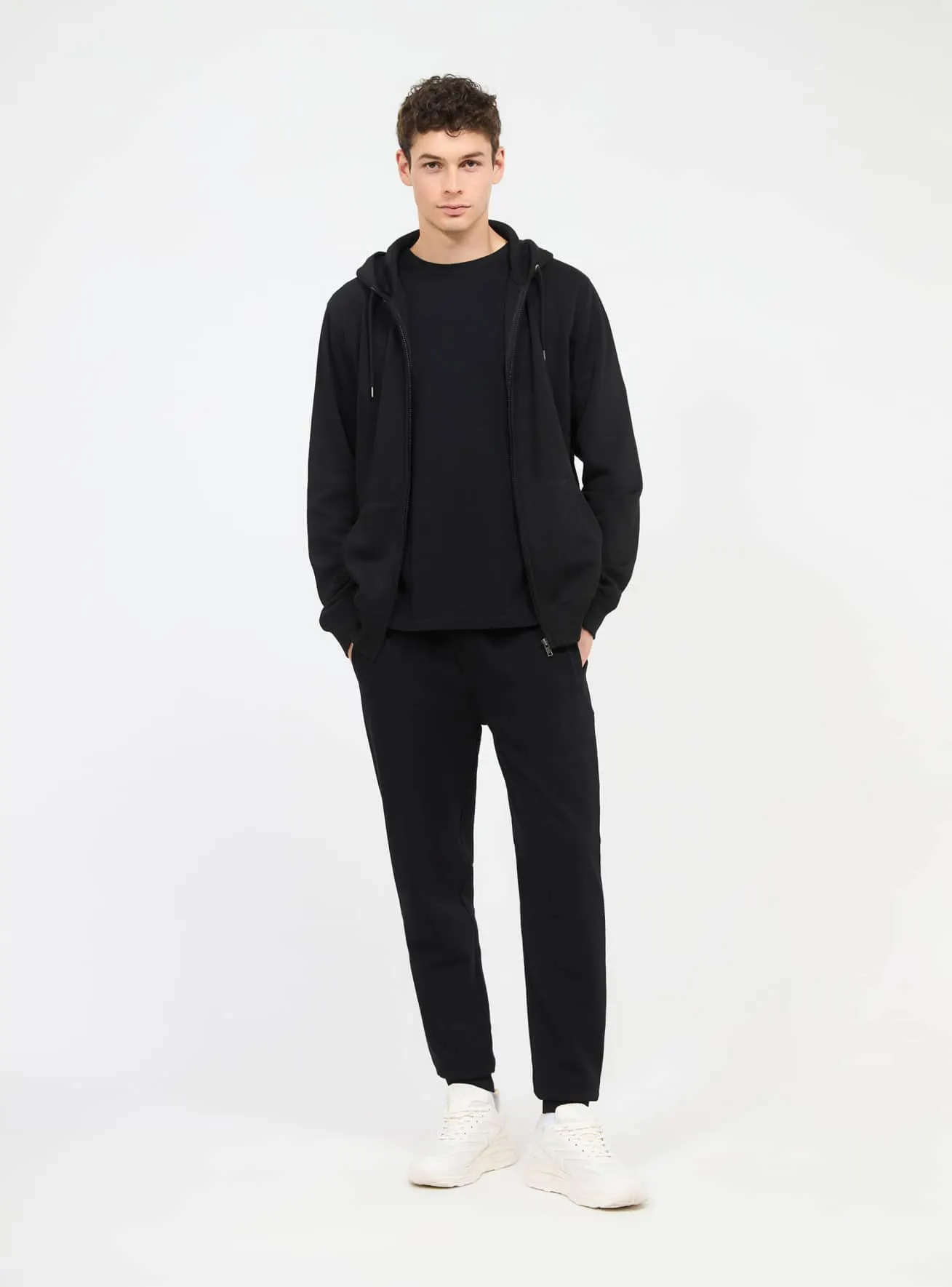 Pantaloni tuta pesanti basic Nero