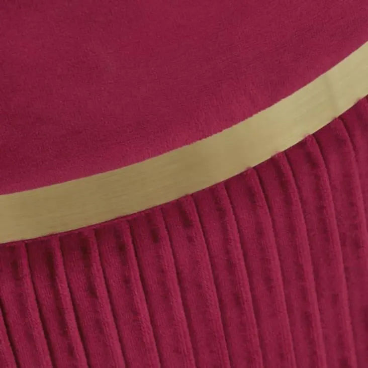 Pouf in velluto rosa lampone
