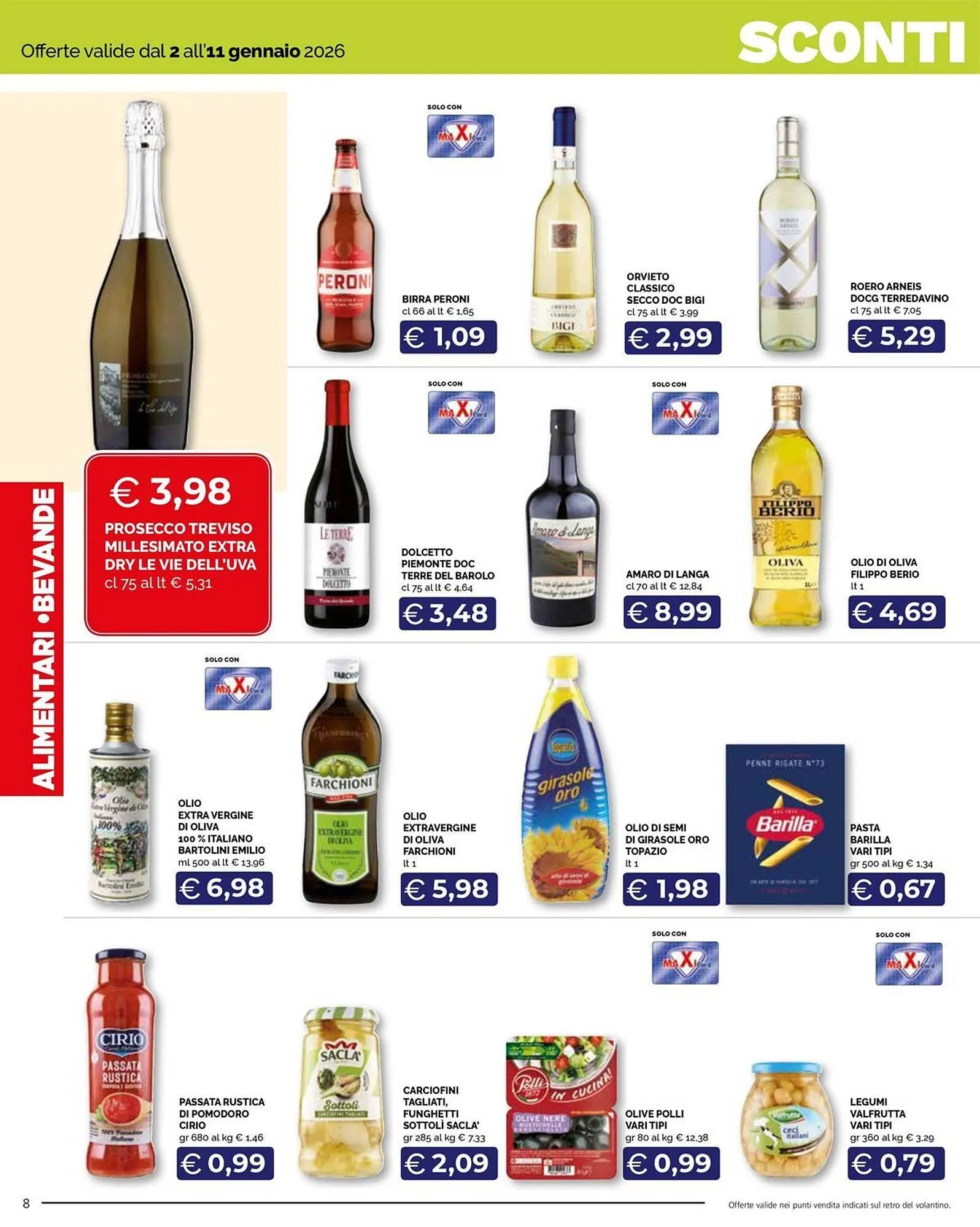 Volantino Maxisconto da 2 gennaio a 11 gennaio di 2026 - Pagina del volantino 8