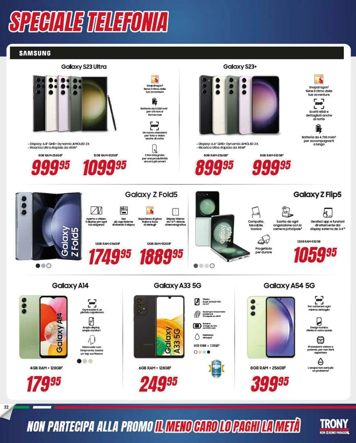 Trony - Palermo Volantino attuale da 30 novembre a 24 dicembre di 2023 - Pagina del volantino 22