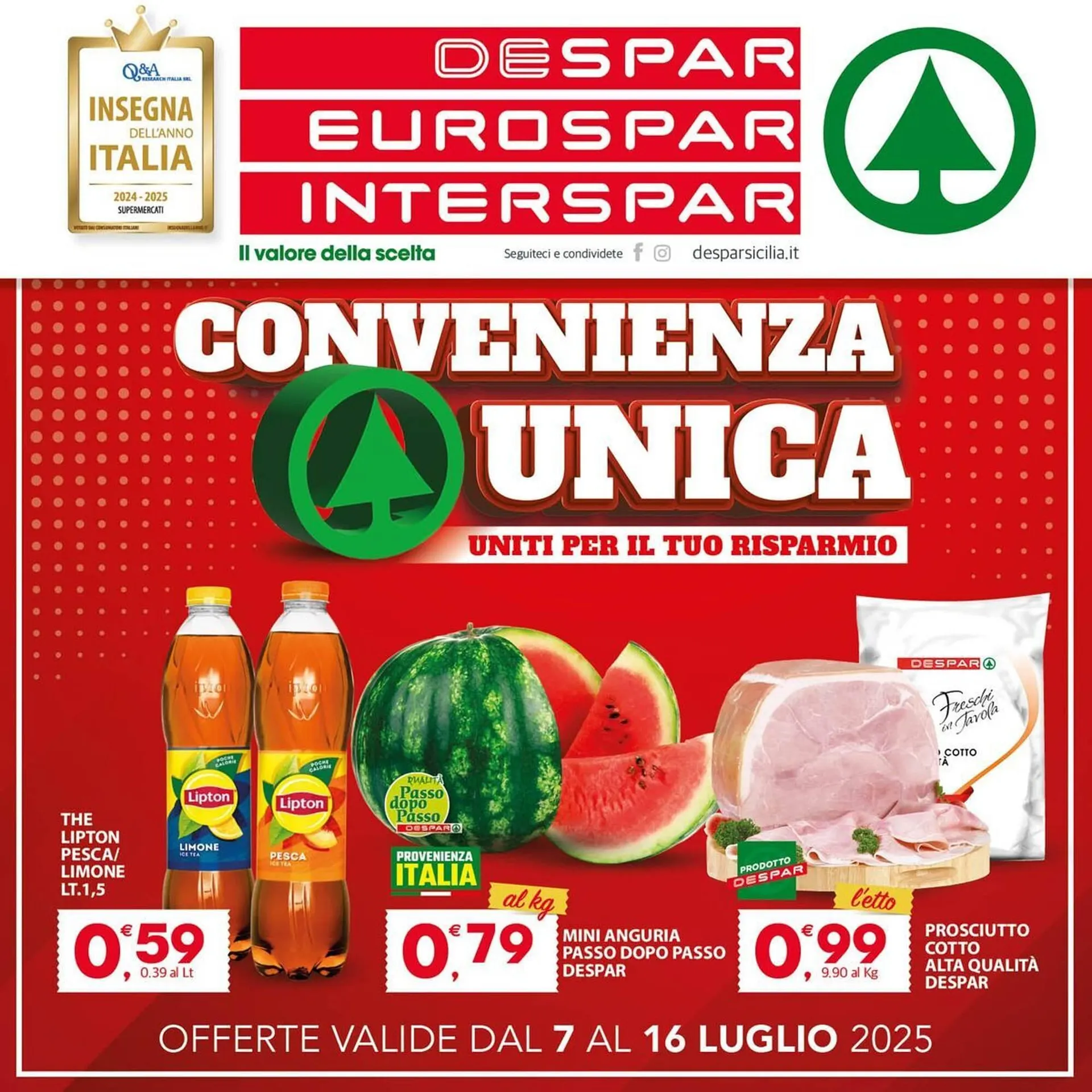 Volantino Despar da 7 luglio a 16 luglio di 2025 - Pagina del volantino 1