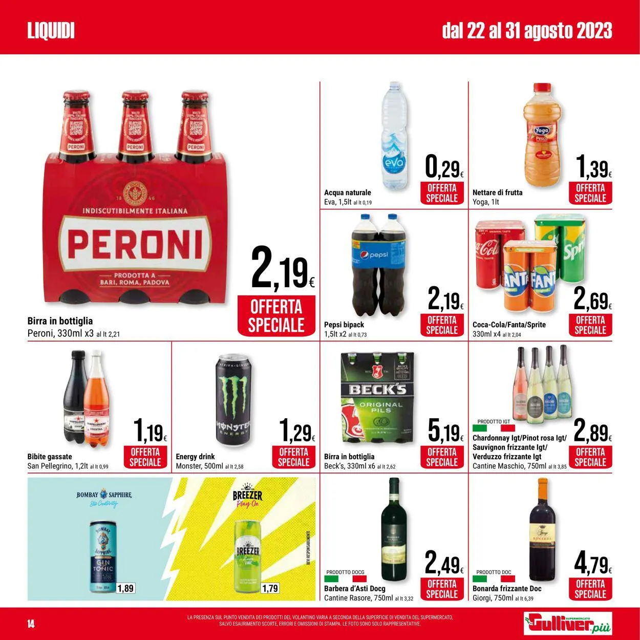 Gulliver Volantino attuale da 22 agosto a 31 agosto di 2023 - Pagina del volantino 14