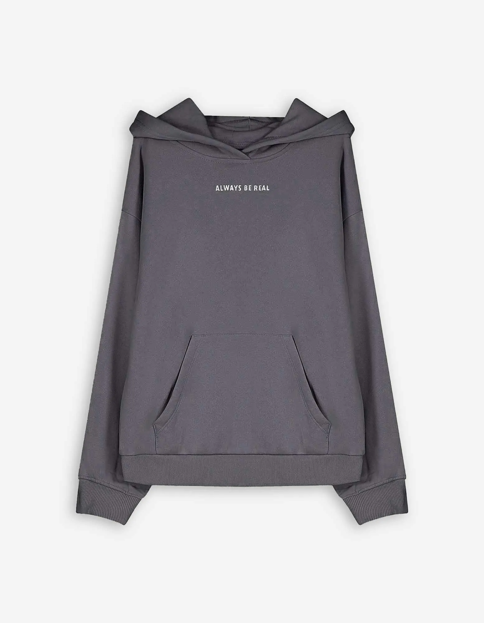 Felpa con cappuccio - Stampa - grigio scuro