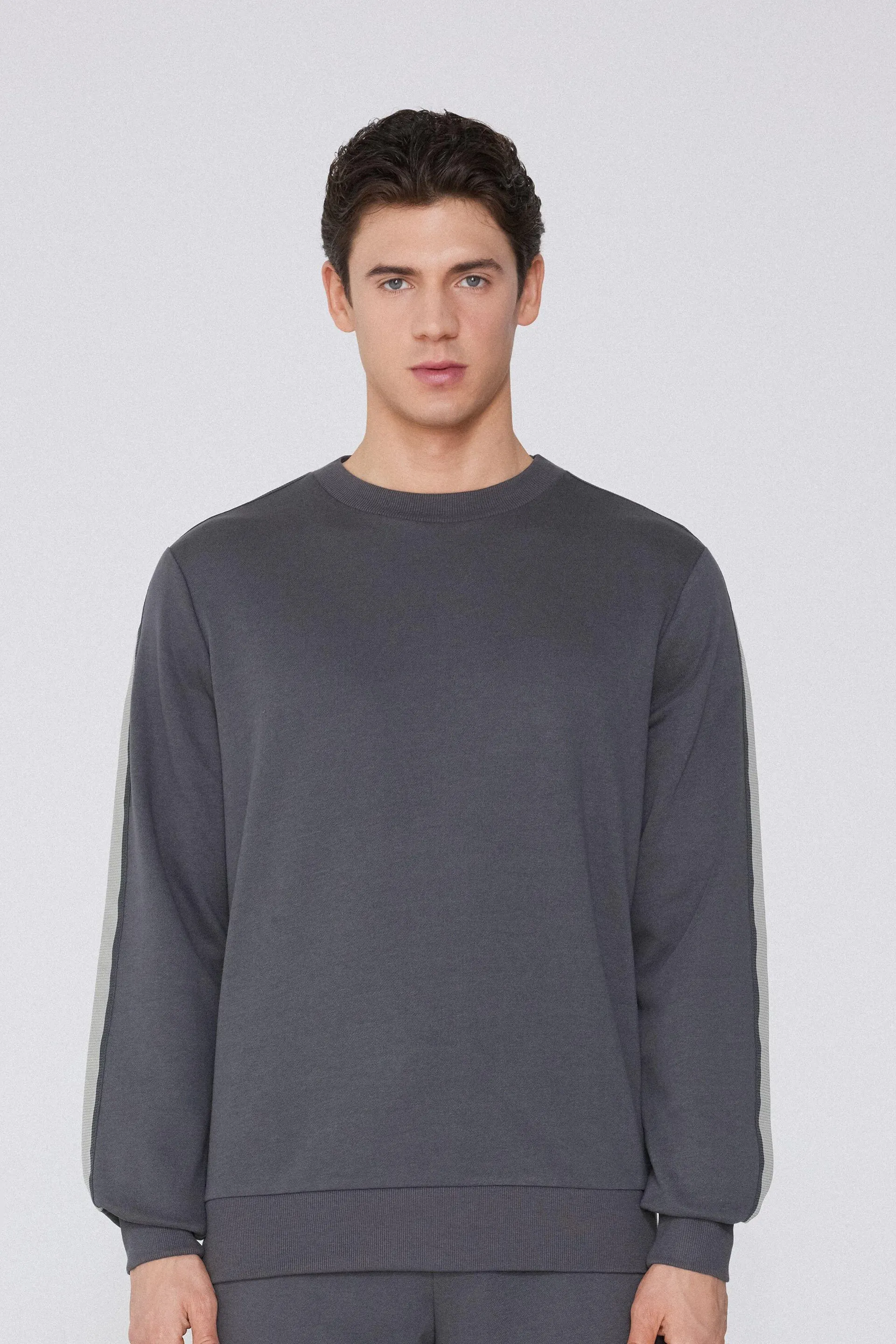 Felpa Manica Lunga Girocollo con Banda