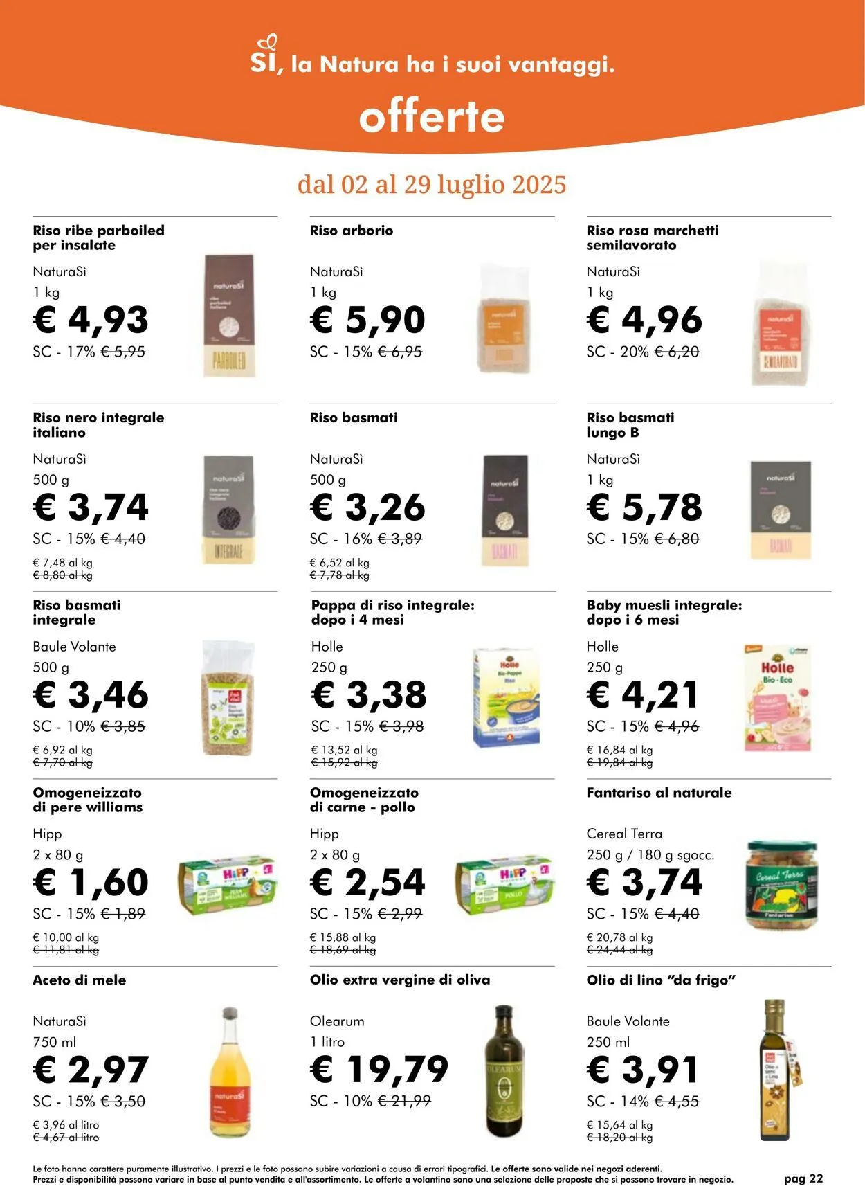 Natura Sì Volantino attuale da 31 luglio a 14 agosto di 2025 - Pagina del volantino 22