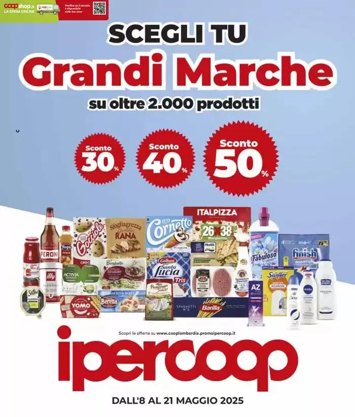 Grandi marche 30% 40% 50% da 8 maggio a 21 maggio di 2025 - Pagina del volantino 1