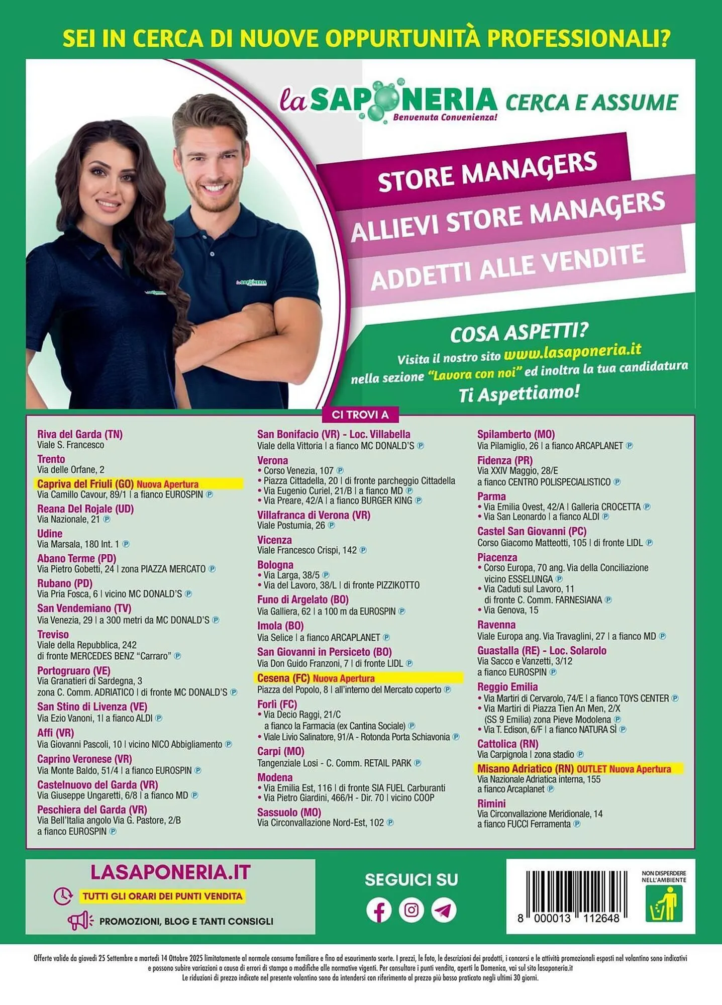 Volantino La Saponeria da 25 settembre a 14 ottobre di 2025 - Pagina del volantino 14