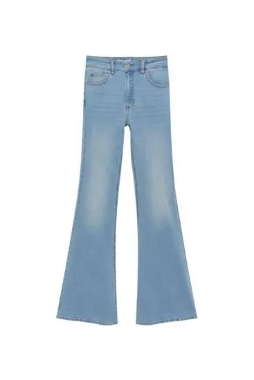 JEANS FLARE A VITA ALTA