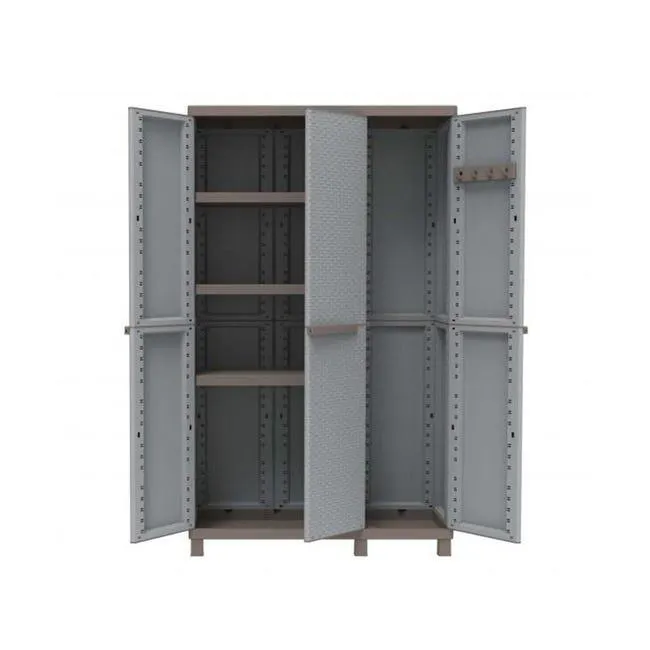 Armadio spogliatoio C-Rattan 102A interno / esterno in resina L 102 x H 170 cm, 3 ante Vedi i dettagli del prodotto