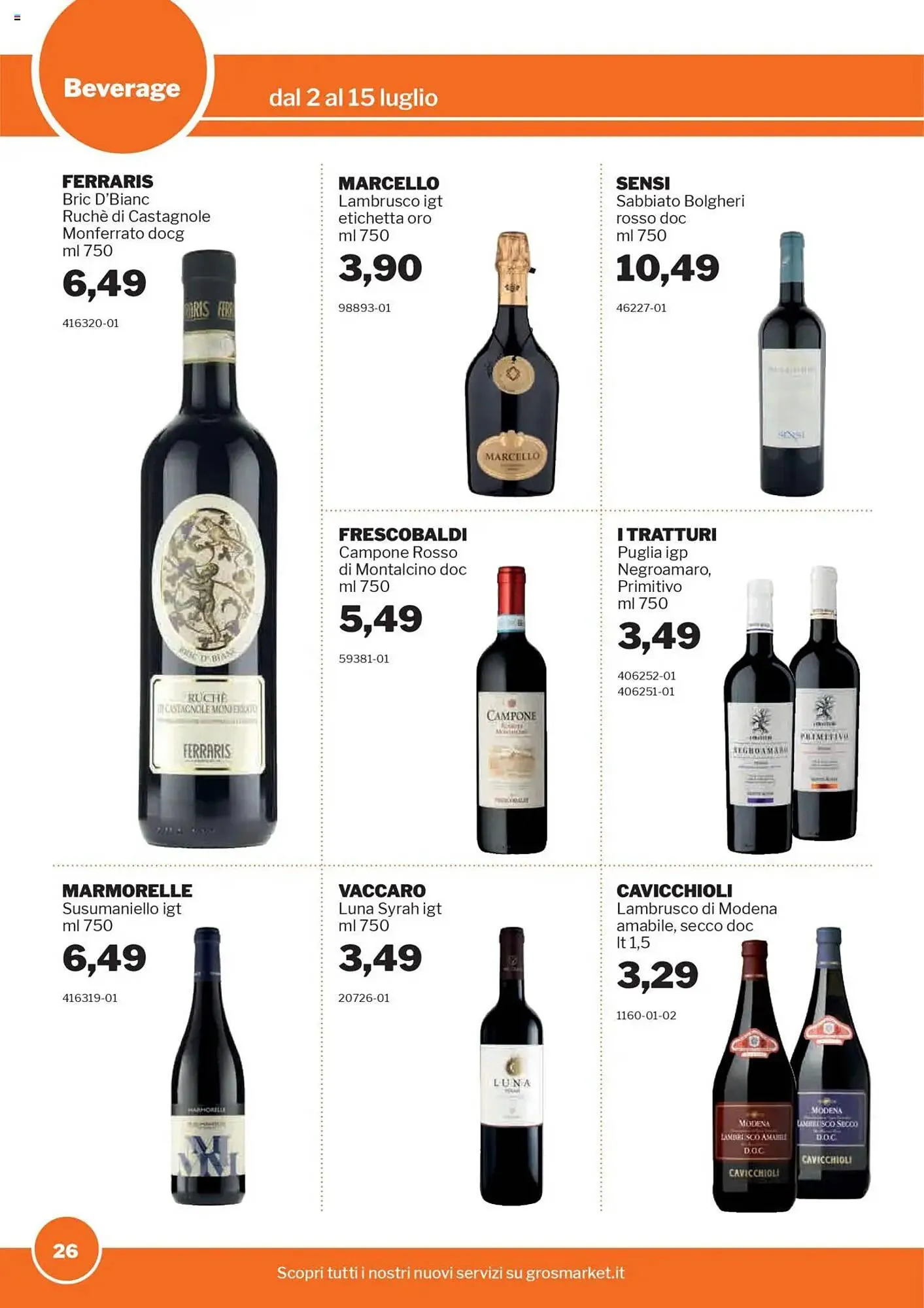 Volantino GrosMarket da 2 luglio a 15 luglio di 2025 - Pagina del volantino 26