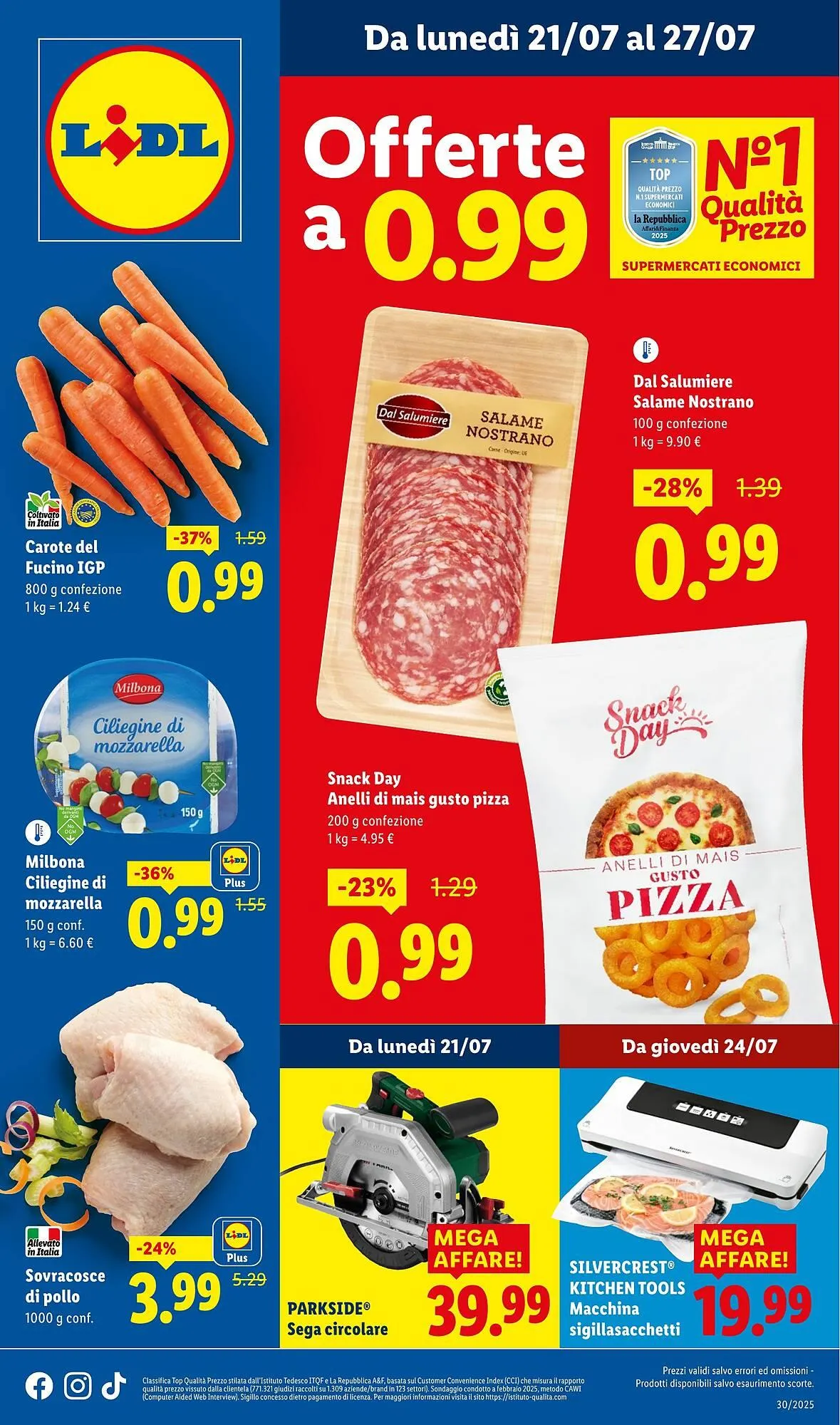 Volantino Lidl da 21 luglio a 27 luglio di 2025 - Pagina del volantino 1