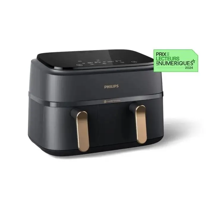 Philips 3000 series airfryer doppio cestello, friggitrice ad aria da 9.0l, 12 metodi di cottura, app per ricette na352/00