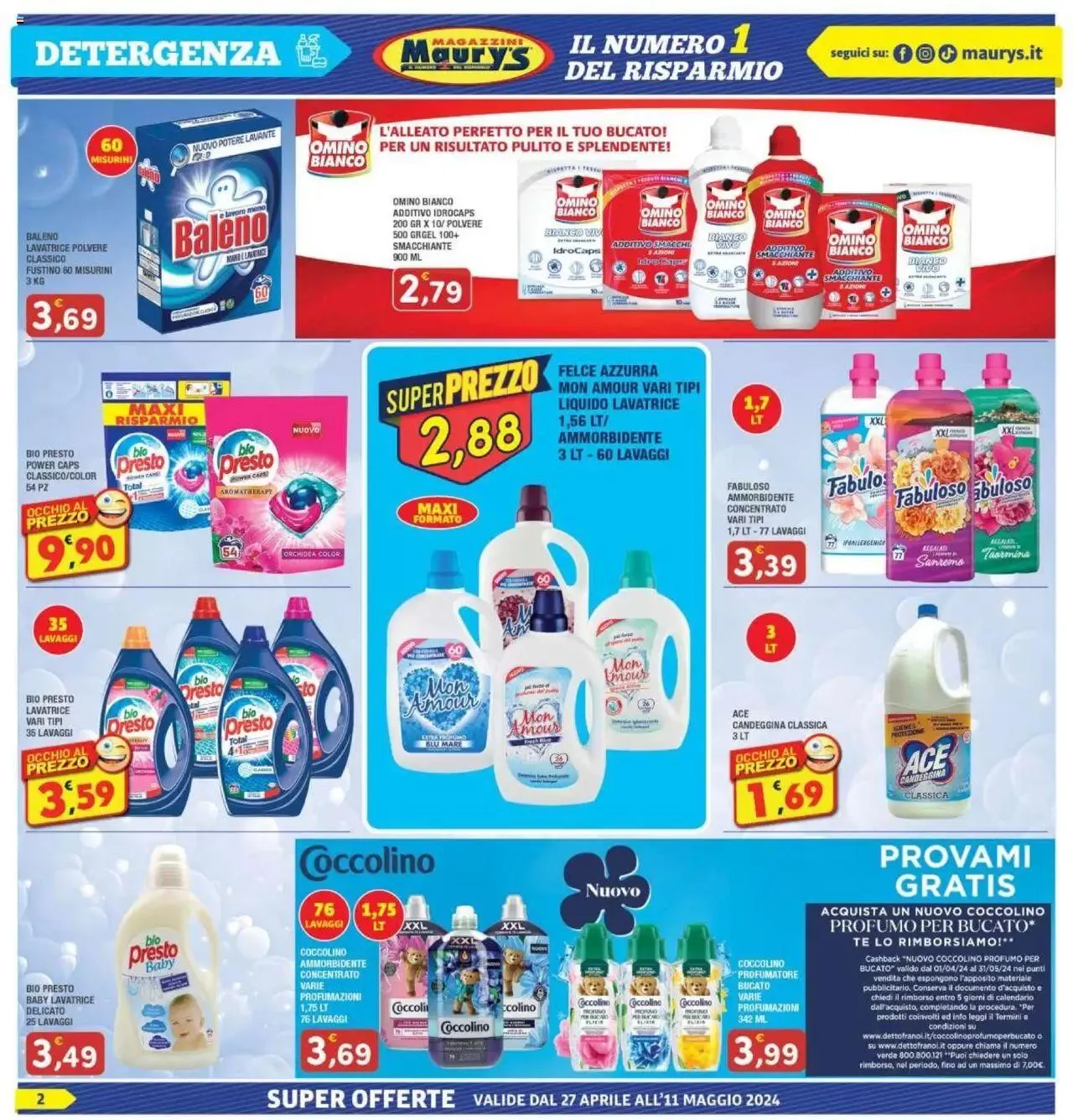 Maury's - Volantino da 27 aprile a 11 maggio di 2024 - Pagina del volantino 2