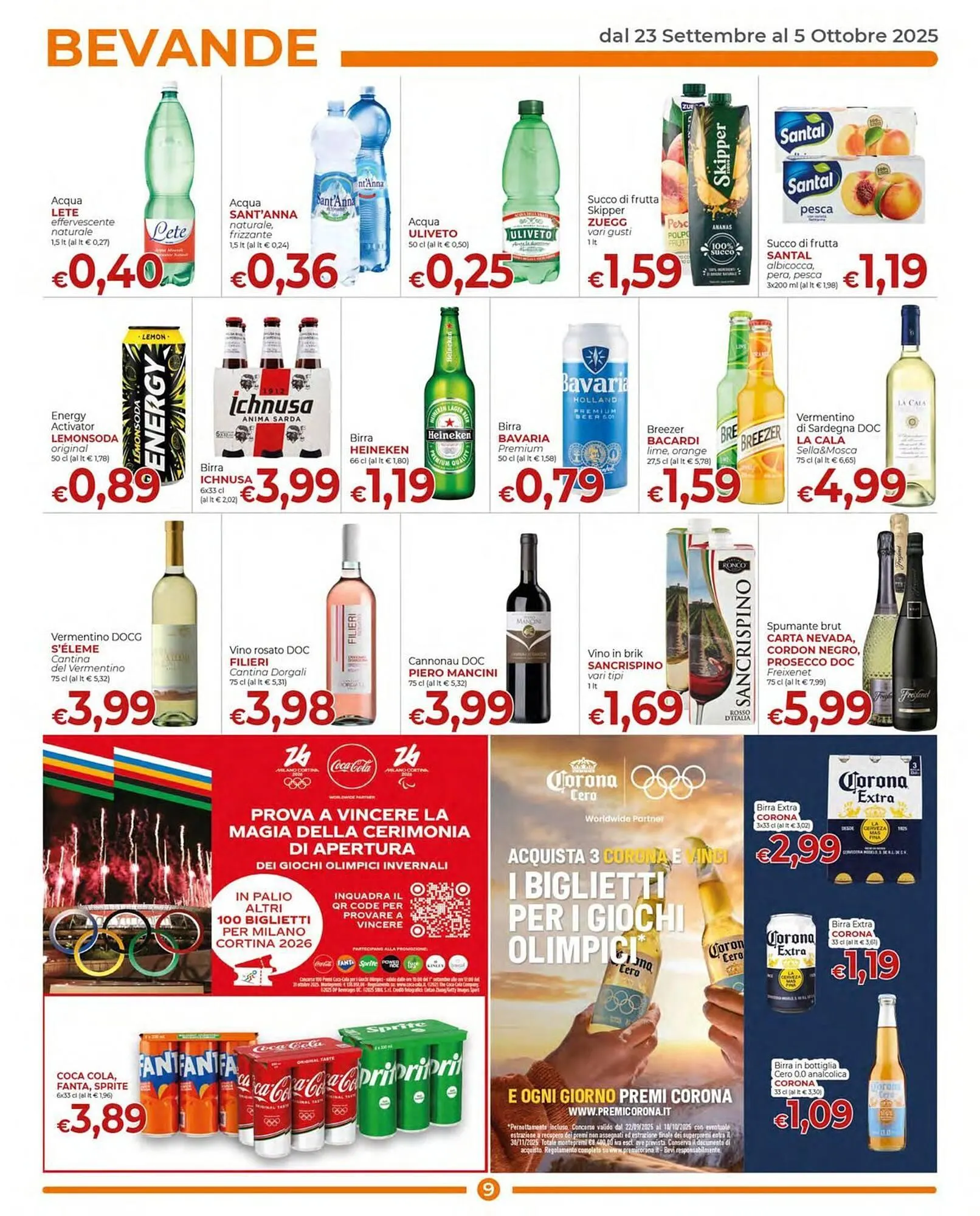 Volantino Supermercati Nonna Isa da 23 settembre a 5 ottobre di 2025 - Pagina del volantino 9