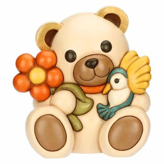 Teddy e colibrì Fly in ceramica Primavera da vivere, maxi