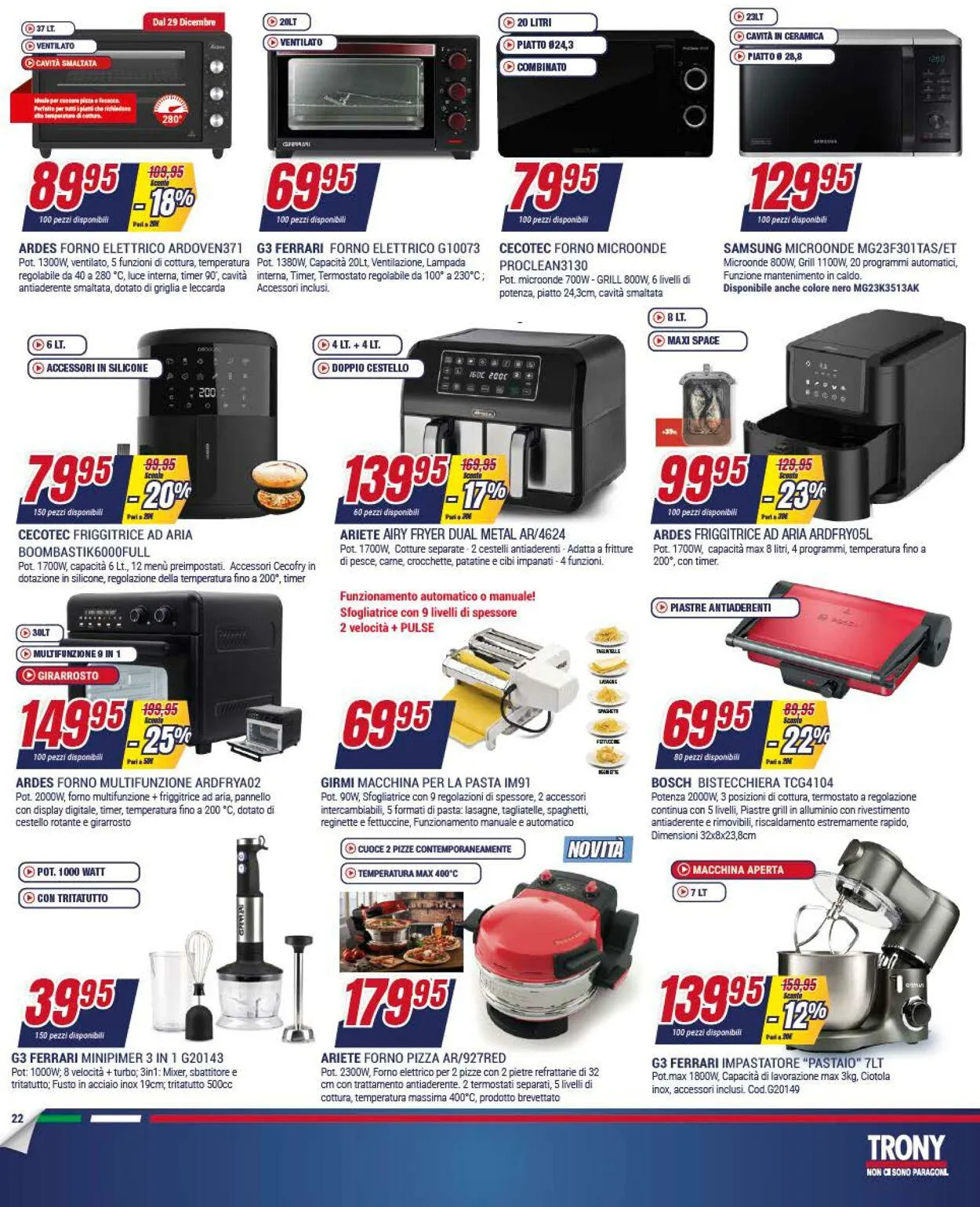 Trony - Palermo Volantino attuale da 27 dicembre a 17 gennaio di 2024 - Pagina del volantino 22