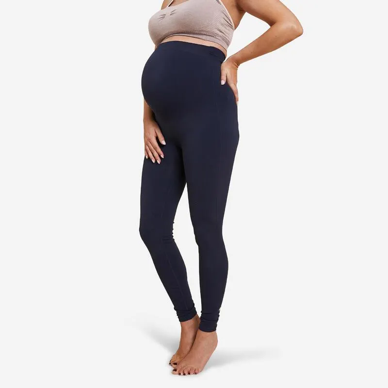 Leggings premaman yoga senza cuciture traspiranti blu
