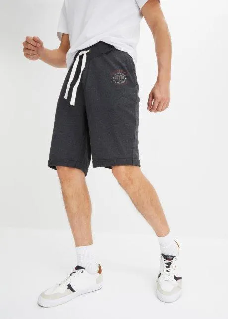 Bermuda in felpa con stampa