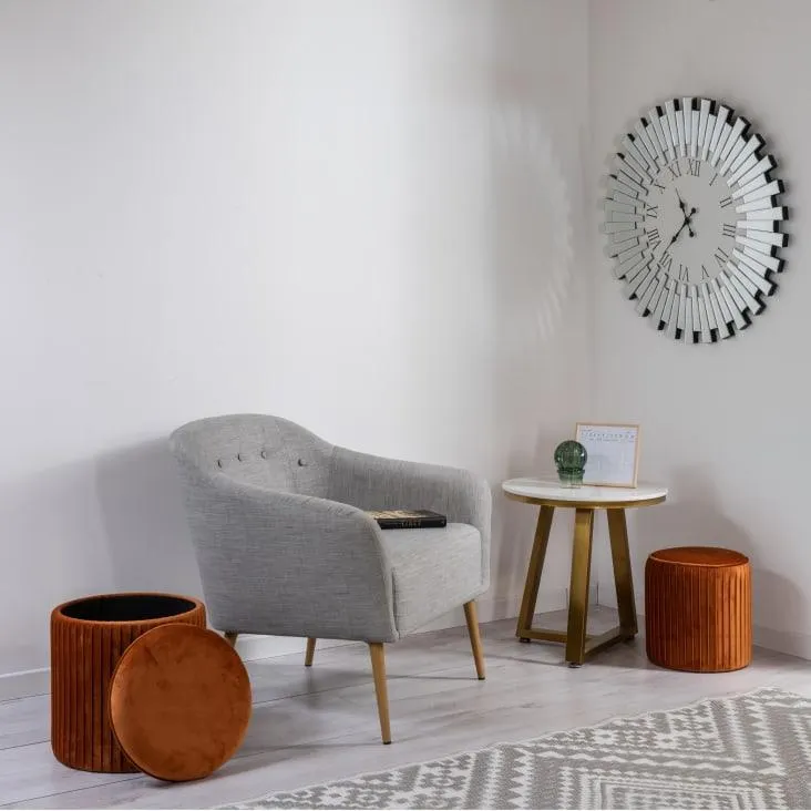 Tak - Pouf poggiapiedi arancione 32x32 cm