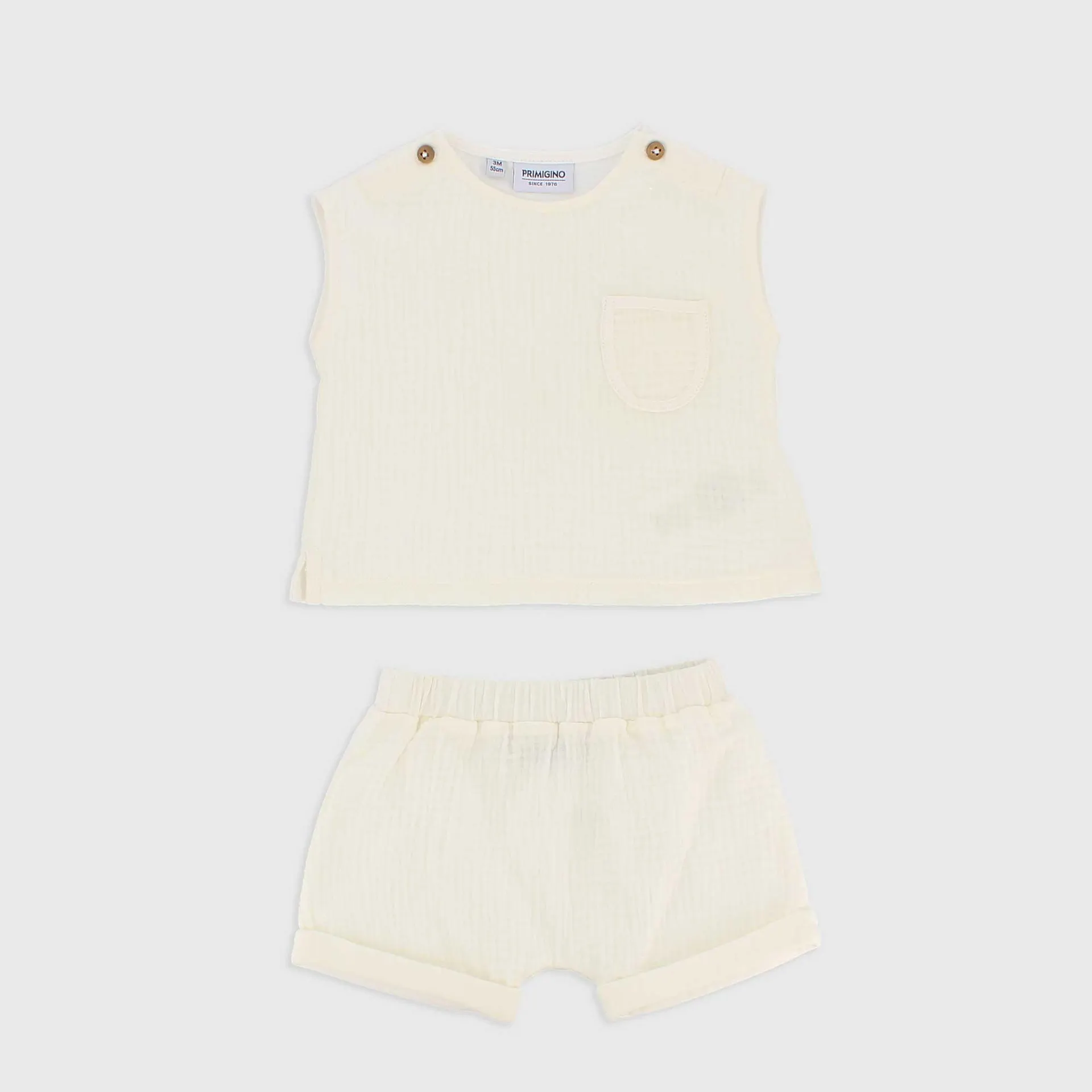 Completo due pezzi da Neonato, BIANCO