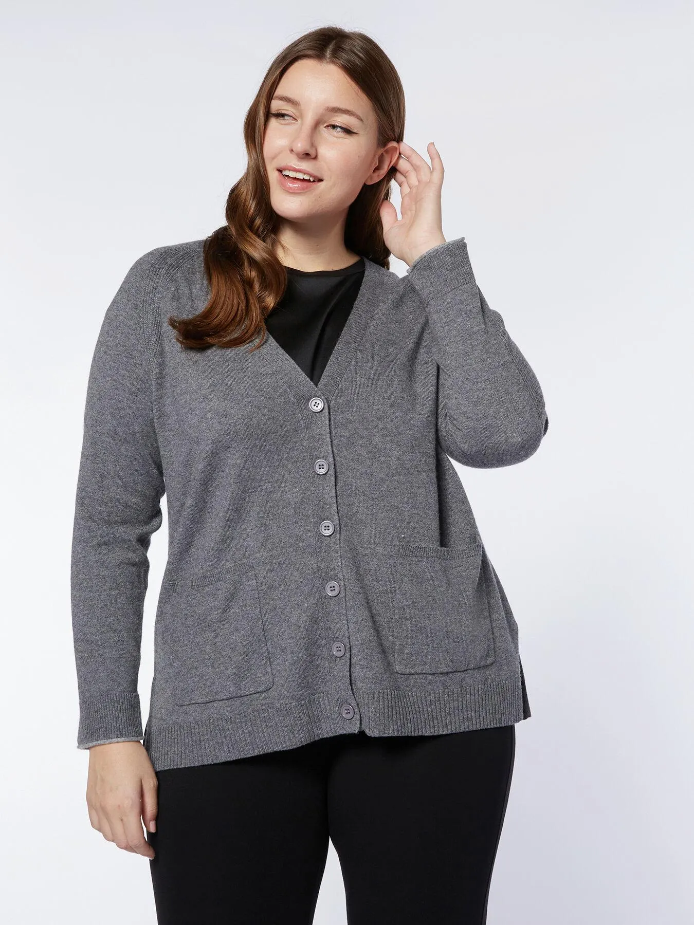 Cardigan con scollo a V