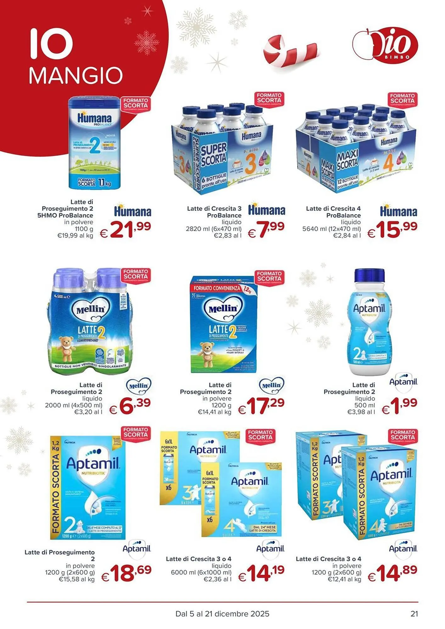 Volantino Io Bimbo da 5 dicembre a 21 dicembre di 2025 - Pagina del volantino 21