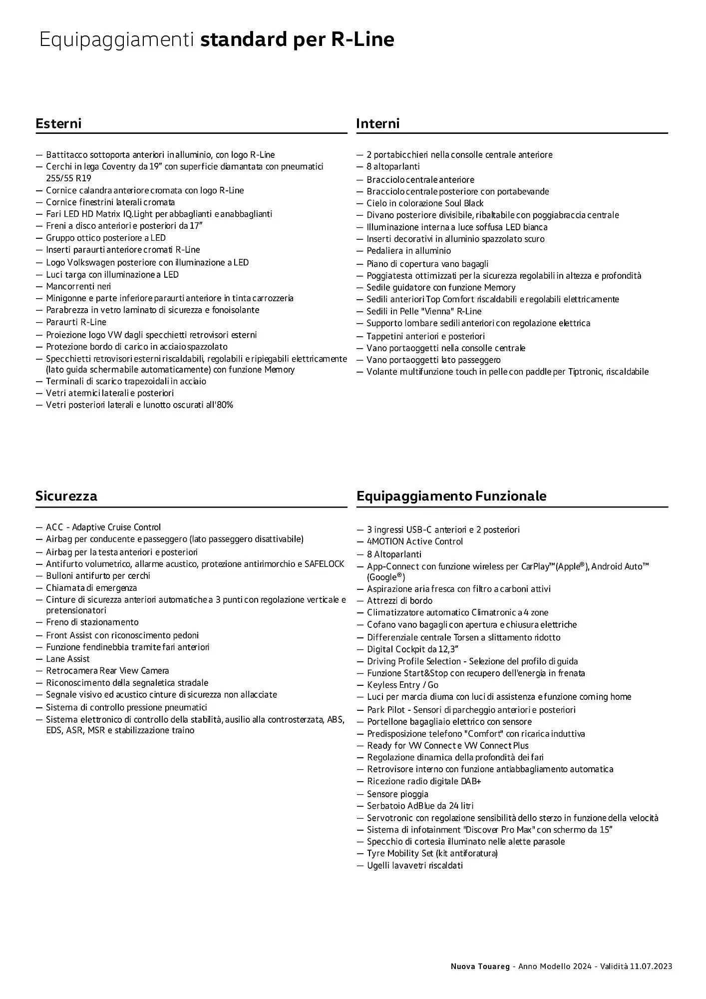 Volantino Volkswagen Nuova Touareg, Nuova Touareg eHybrid e Nuova Touareg R eHybrid da 3 gennaio a 4 gennaio di 2025 - Pagina del volantino 12