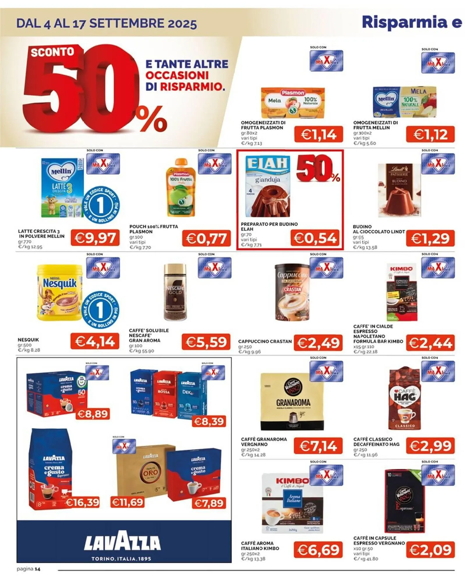 Volantino Maxisconto da 4 settembre a 17 settembre di 2025 - Pagina del volantino 14