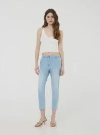 Jeans chiari chino skinny Blu denim chiaro