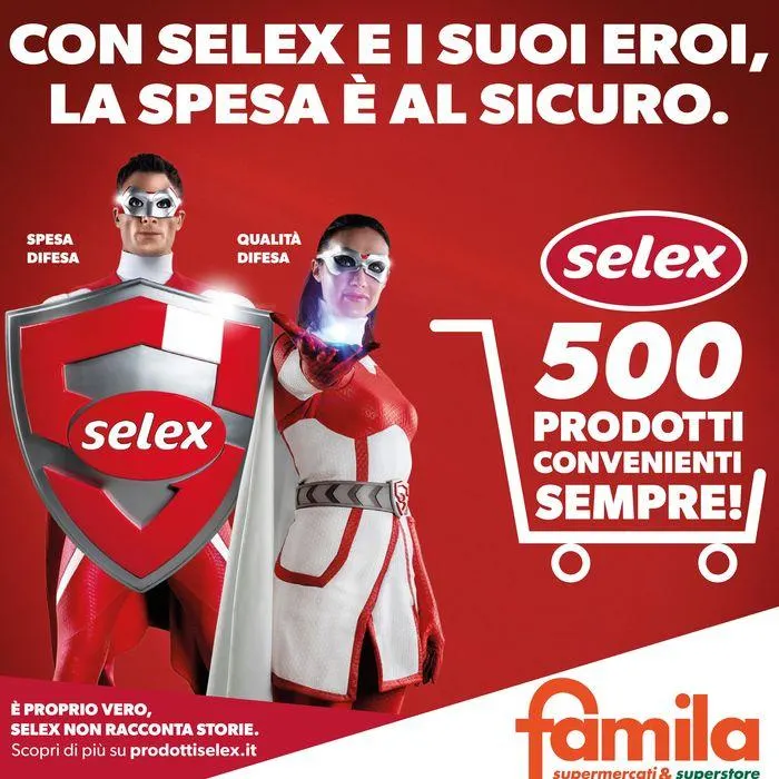 Con selex e i suoi eroi, la spesa e al sicuro. da 20 settembre a 31 dicembre di 2024 - Pagina del volantino 1