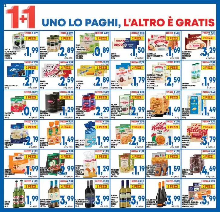 1+1 uno lo paghi l'altro è gratis! da 2 gennaio a 13 maggio di 2025 - Pagina del volantino 2