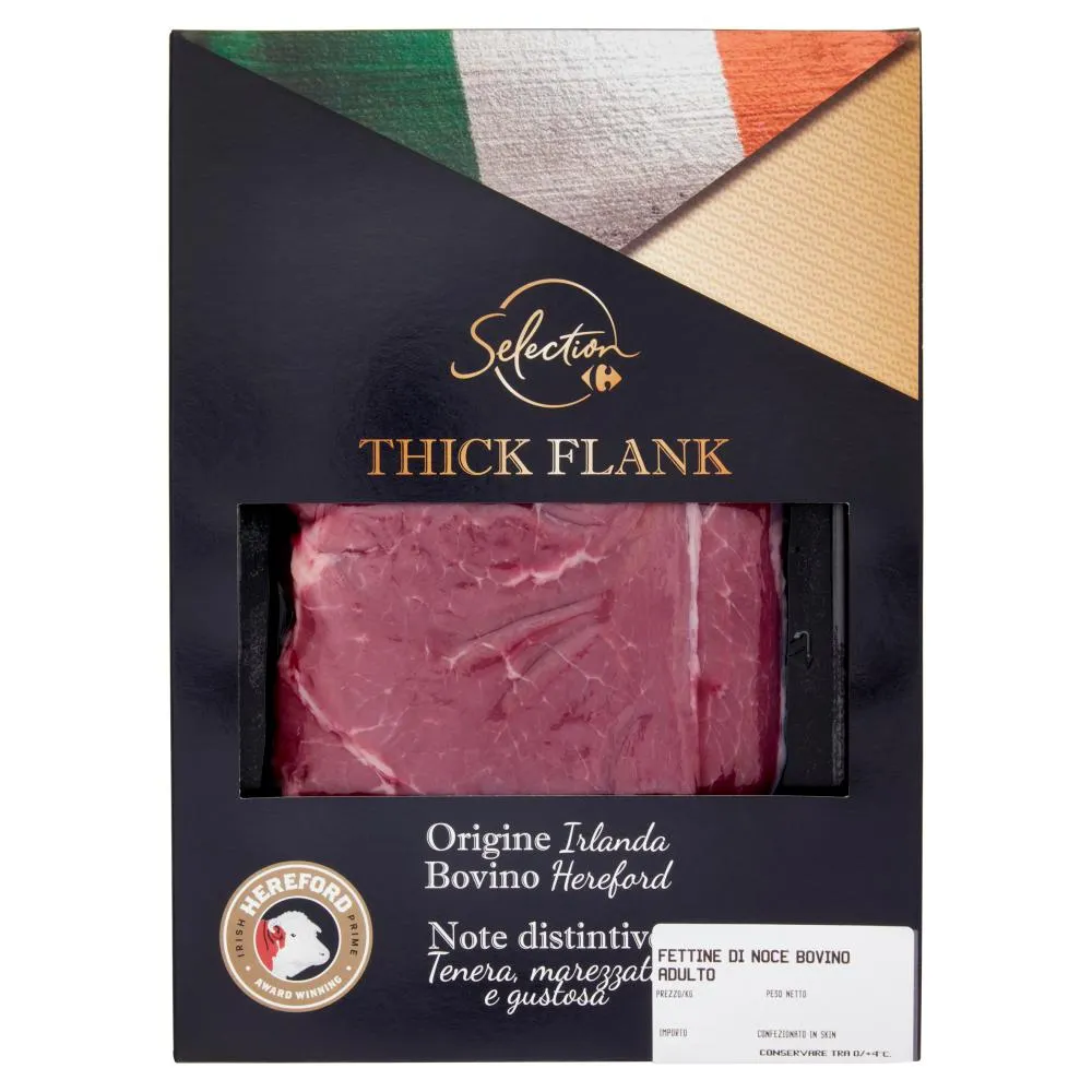 Carrefour Selection Thick Flank Fettine di Noce Bovino Adulto