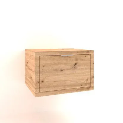 Mobile bagno sospeso 60 cm rovere nodato con 1 cassetto rovere nodato