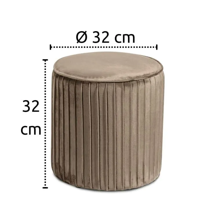 Tak - Pouf poggiapiedi tortora 32x32 cm