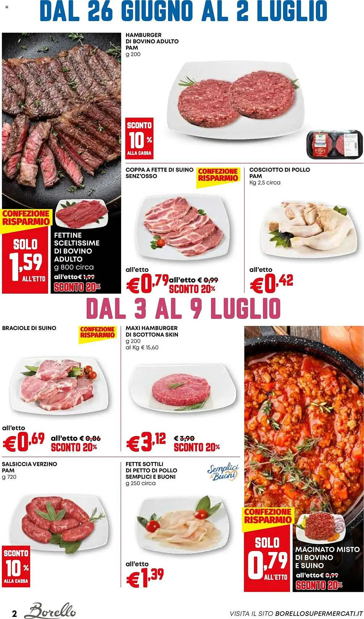 Volantino Borello Supermercati da 26 giugno a 9 luglio di 2025 - Pagina del volantino 2