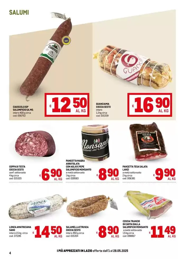 Sapori d'Italia -Lazio da 2 maggio a 28 maggio di 2025 - Pagina del volantino 4