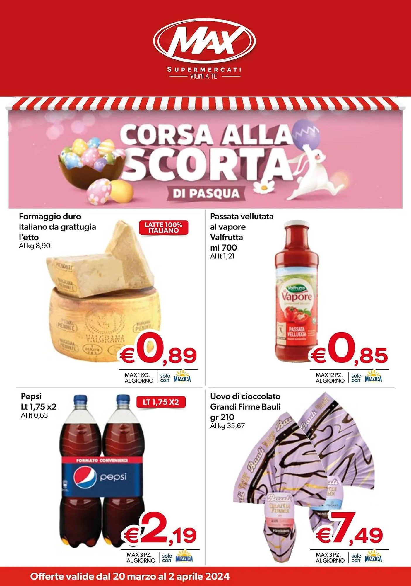 Volantino MAX Supermercati da 20 marzo a 2 aprile di 2024 - Pagina del volantino 1