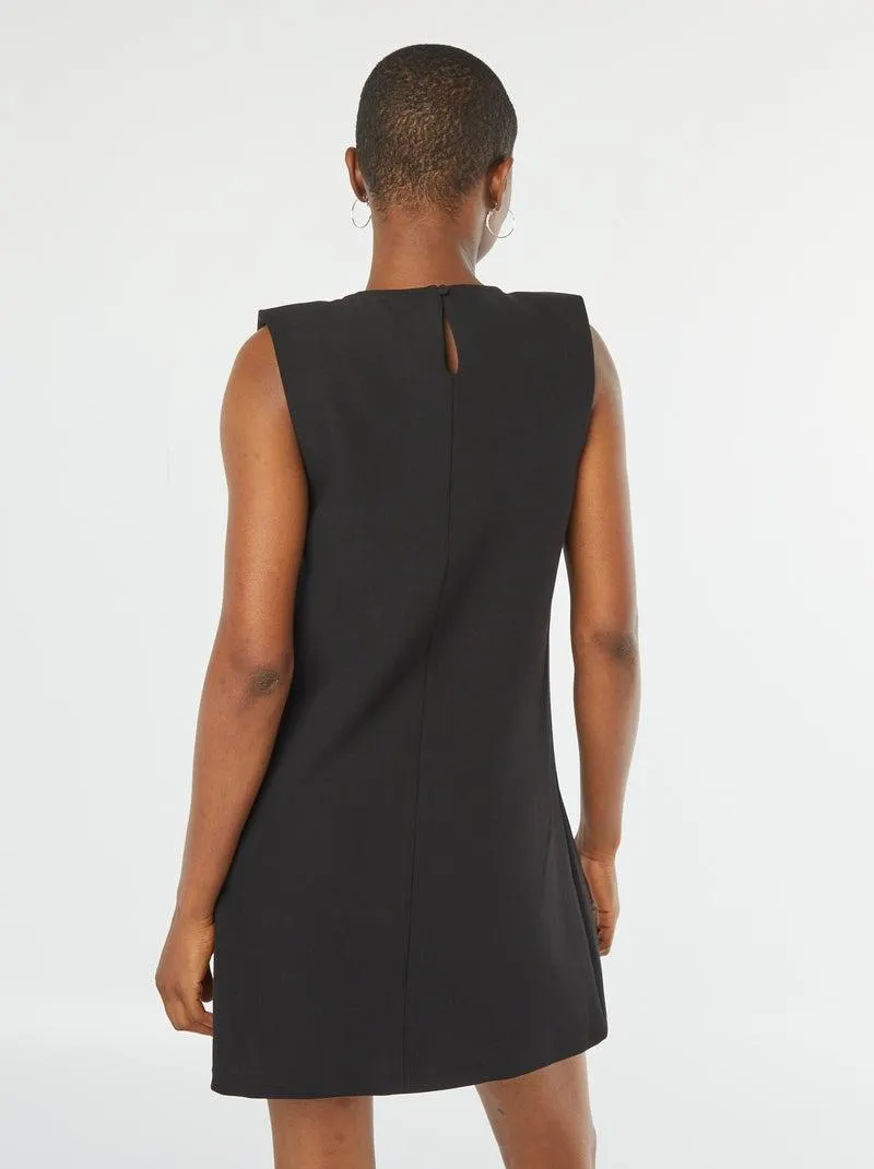 Vestito corto senza maniche - nero