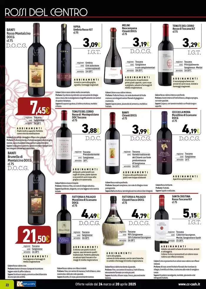 CARTA VINI 2025 da 24 marzo a 20 aprile di 2025 - Pagina del volantino 22