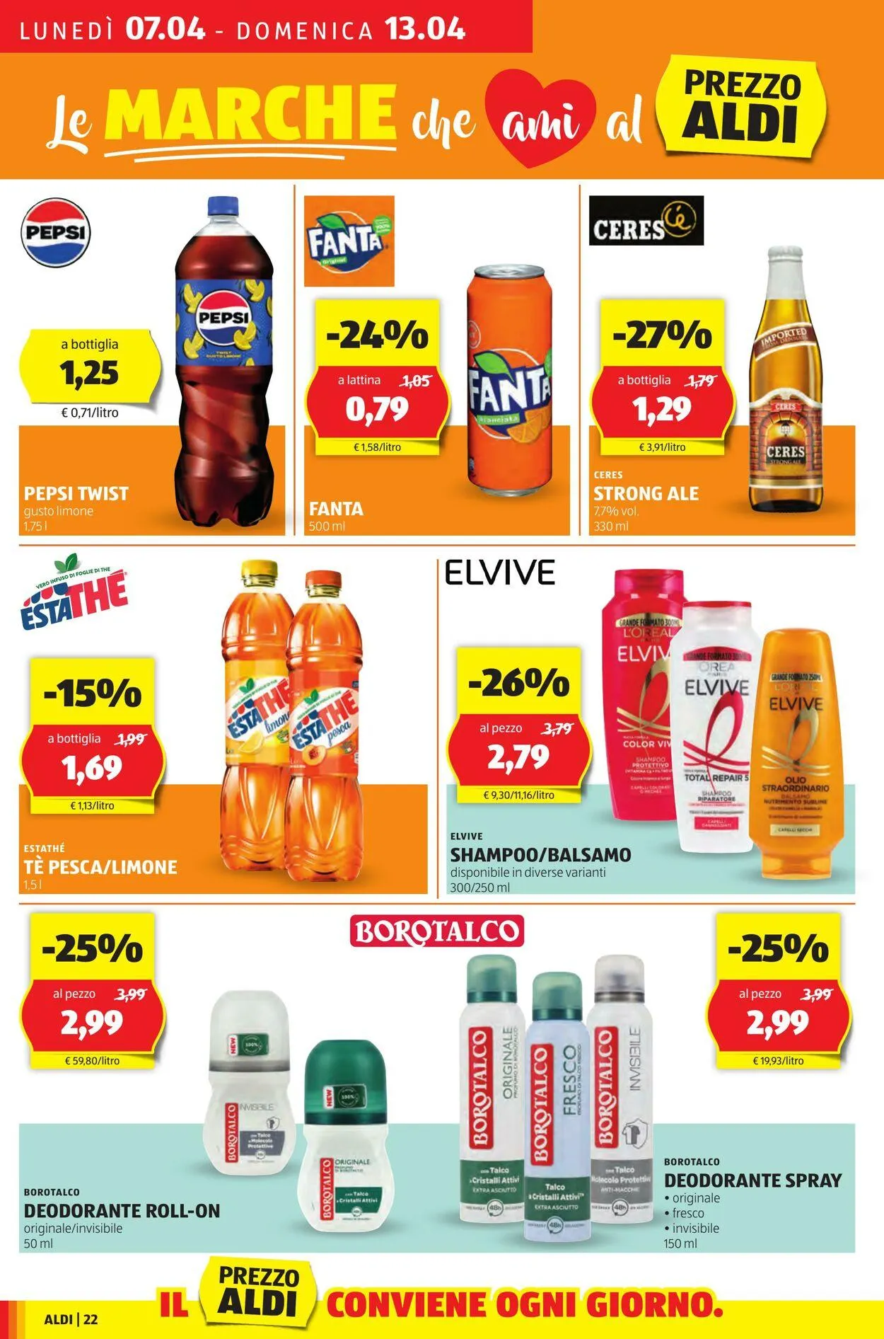 Aldi Volantino attuale da 7 aprile a 13 aprile di 2025 - Pagina del volantino 22
