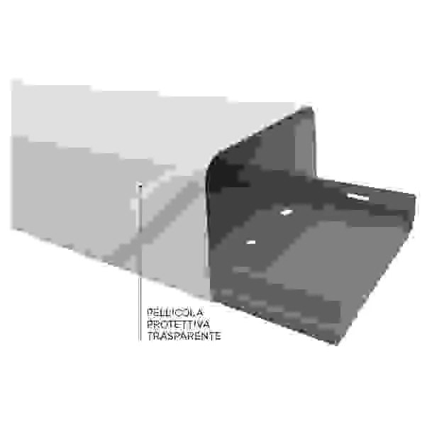 Canale clima 125x75 mm lunghezza 2 m bianco