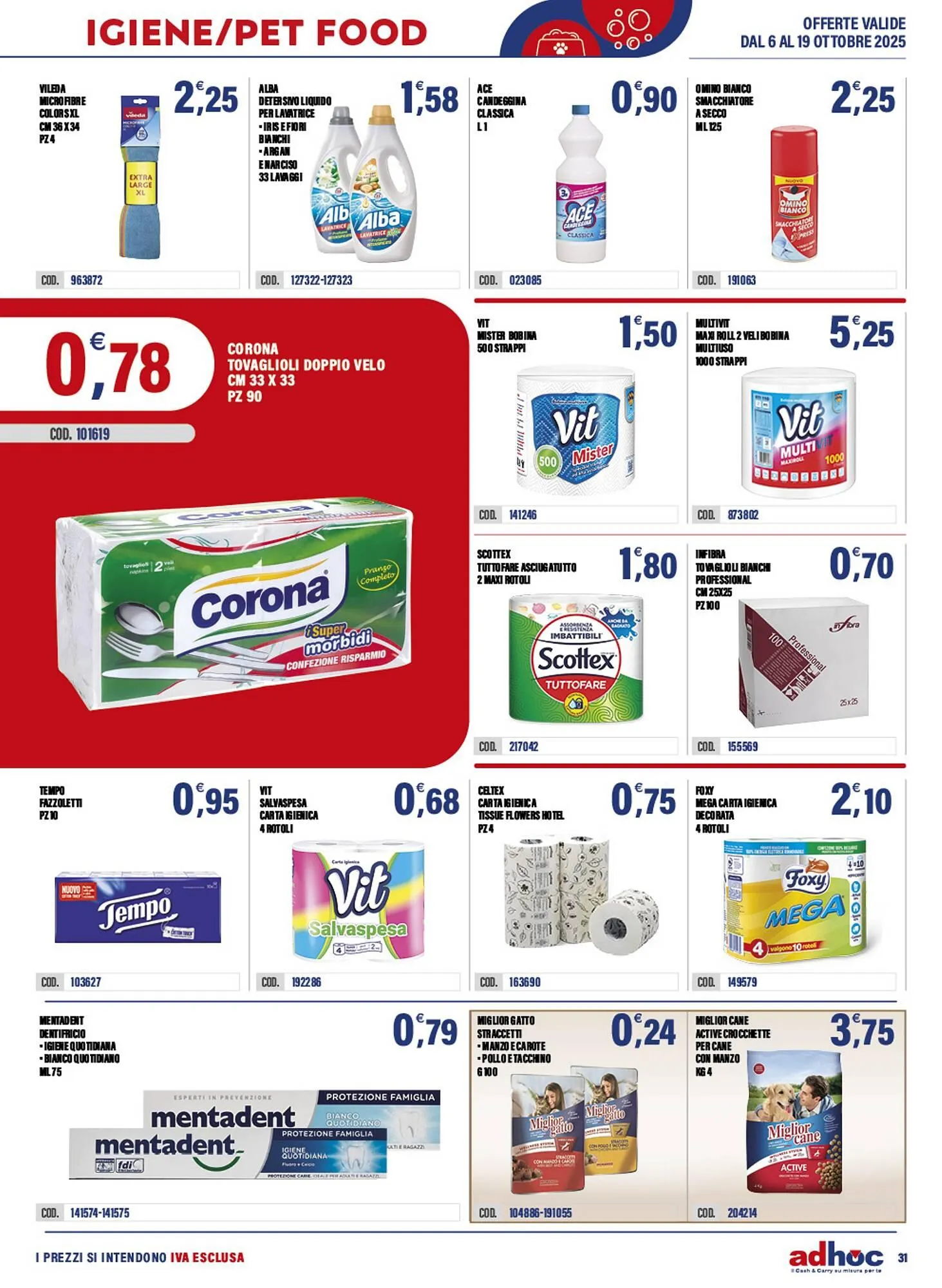 Volantino Adhoc da 6 ottobre a 19 ottobre di 2025 - Pagina del volantino 31